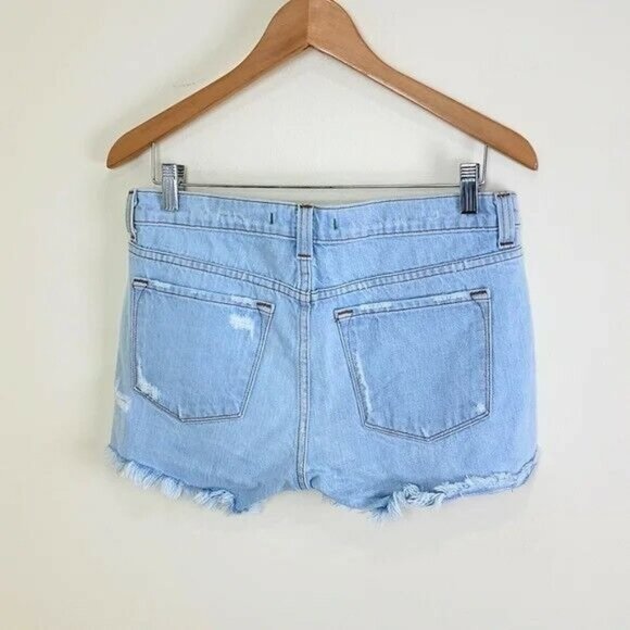 J Brand Libra Cut-Off Denim Short Light Wash Blue Size 28 - Picture 3 of 7